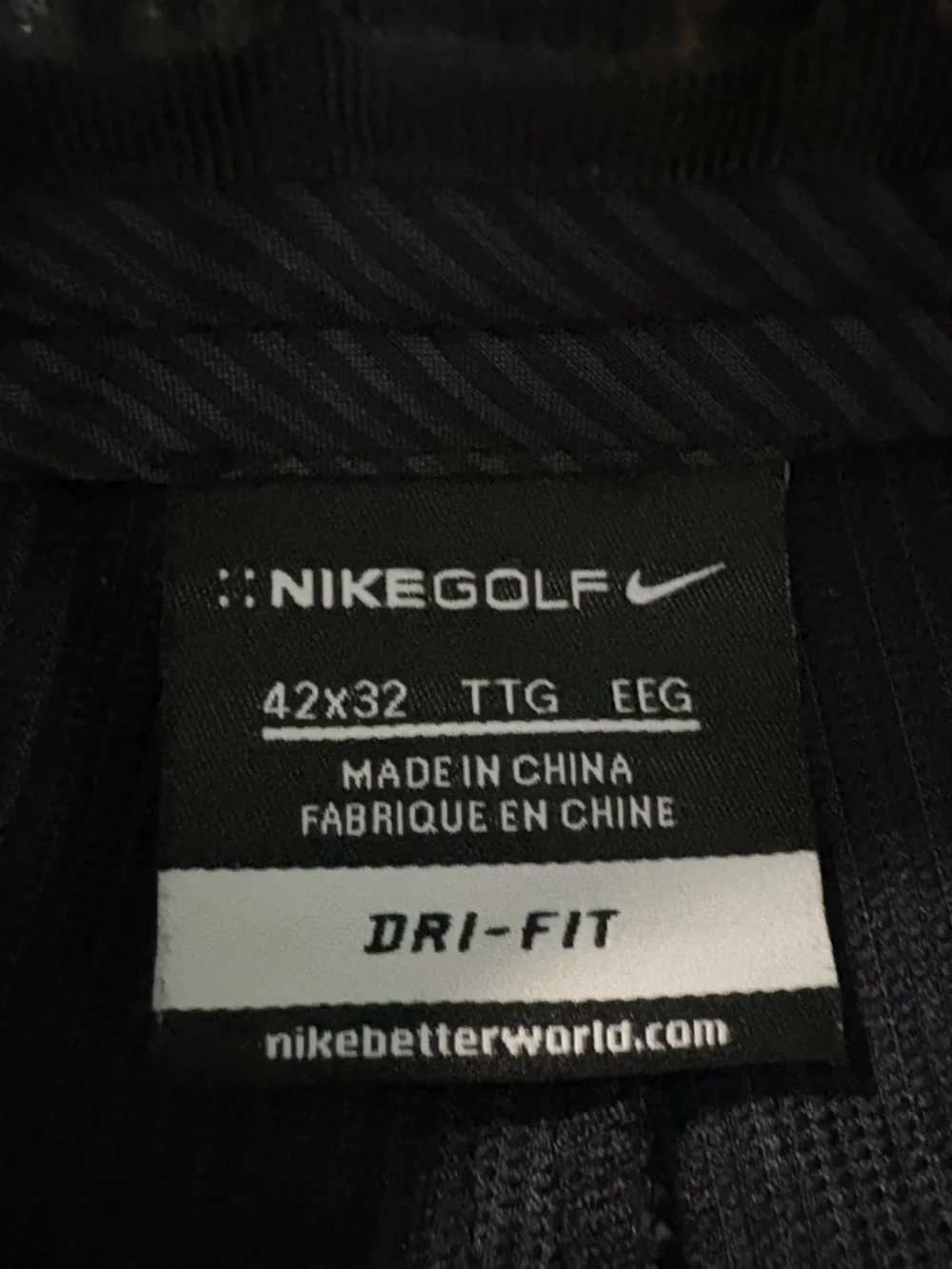 Nike Golf DriFit Men's Black Pinstriped Pants 42x32